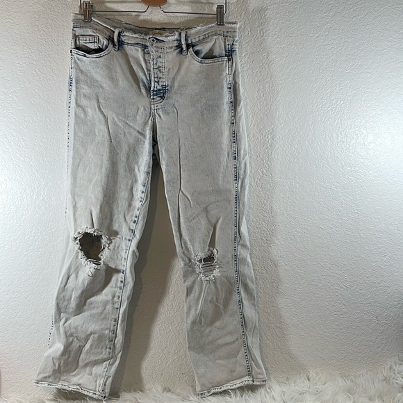Jessica Simpson Denim - JESSICA SIMPSON Flirt Straight Boot Distressed Denim Jeans Size 31